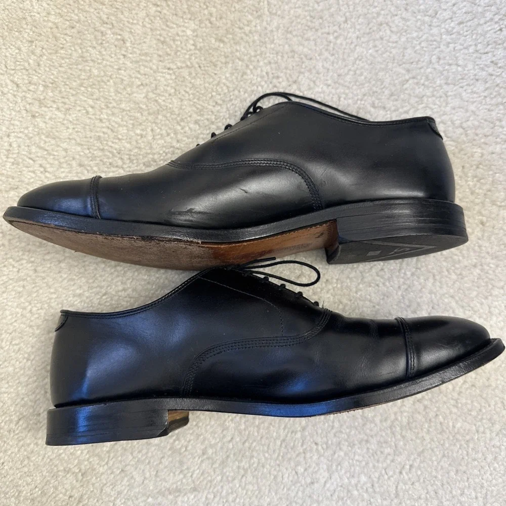 Allen Edmonds Park Avenue Oxfords Dress Shoes Mens Sz 10.5 Black Leather Cap Toe - Picture 6 of 11